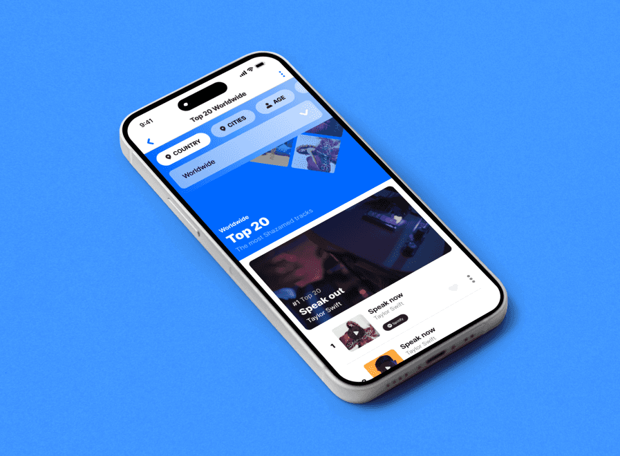 UI Design App Shazam