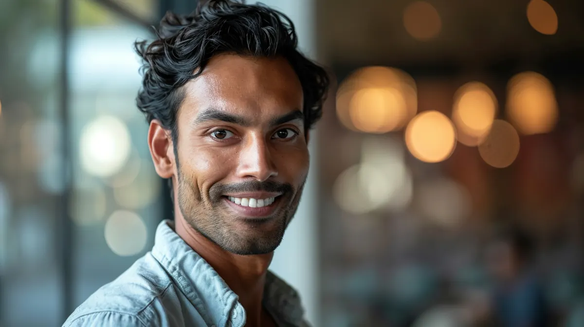Smiling man portrait