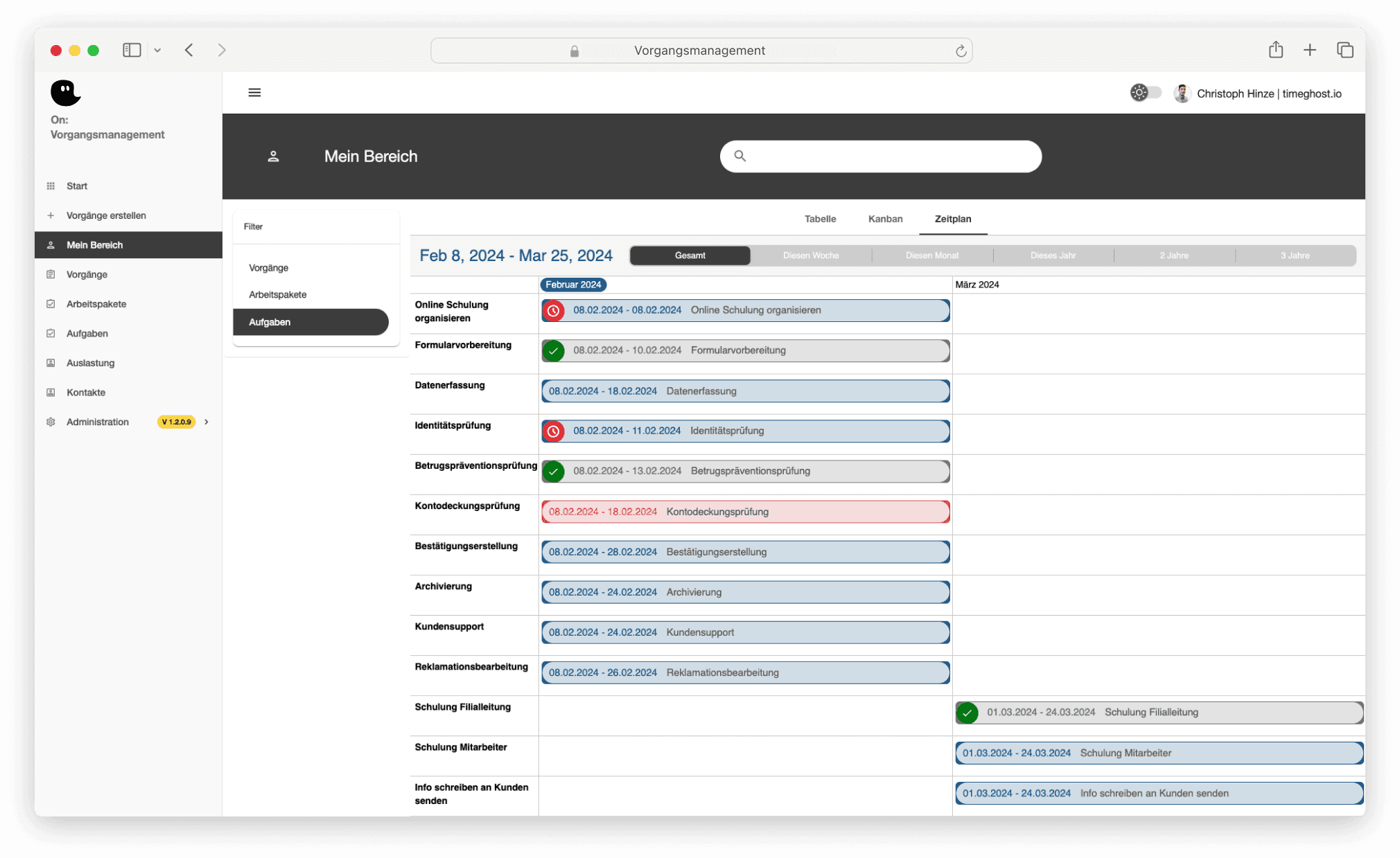 Vorgangsmanagement timeghost SharePoint Frameworkanagement timeghost SharePoint Framework