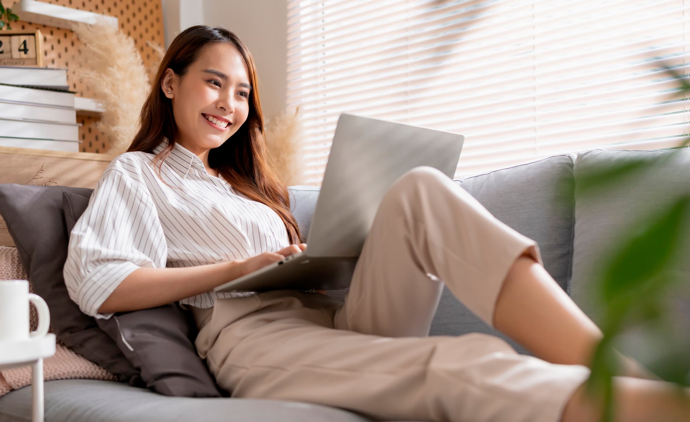 Team Working on Laptops With LinkMatch UI Overlay