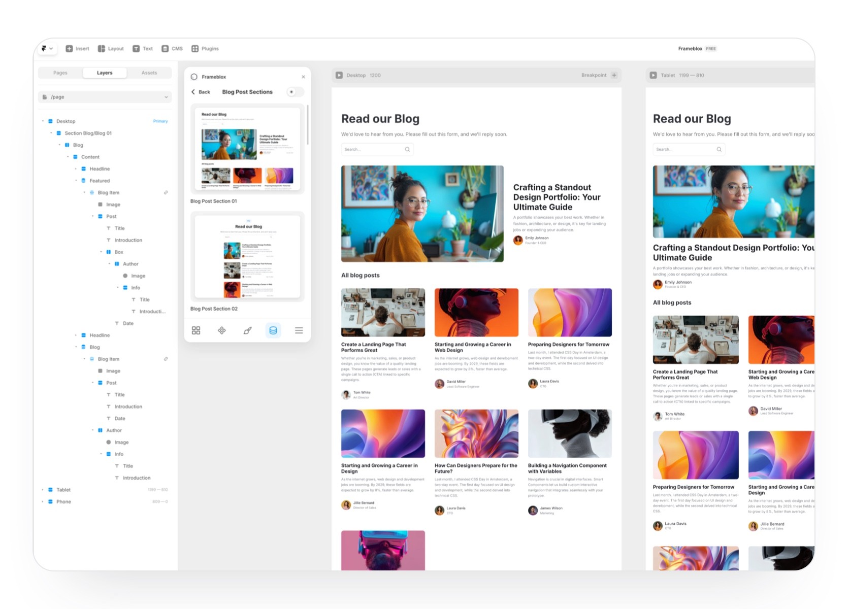 How do I create CMS collections in my Framer project?