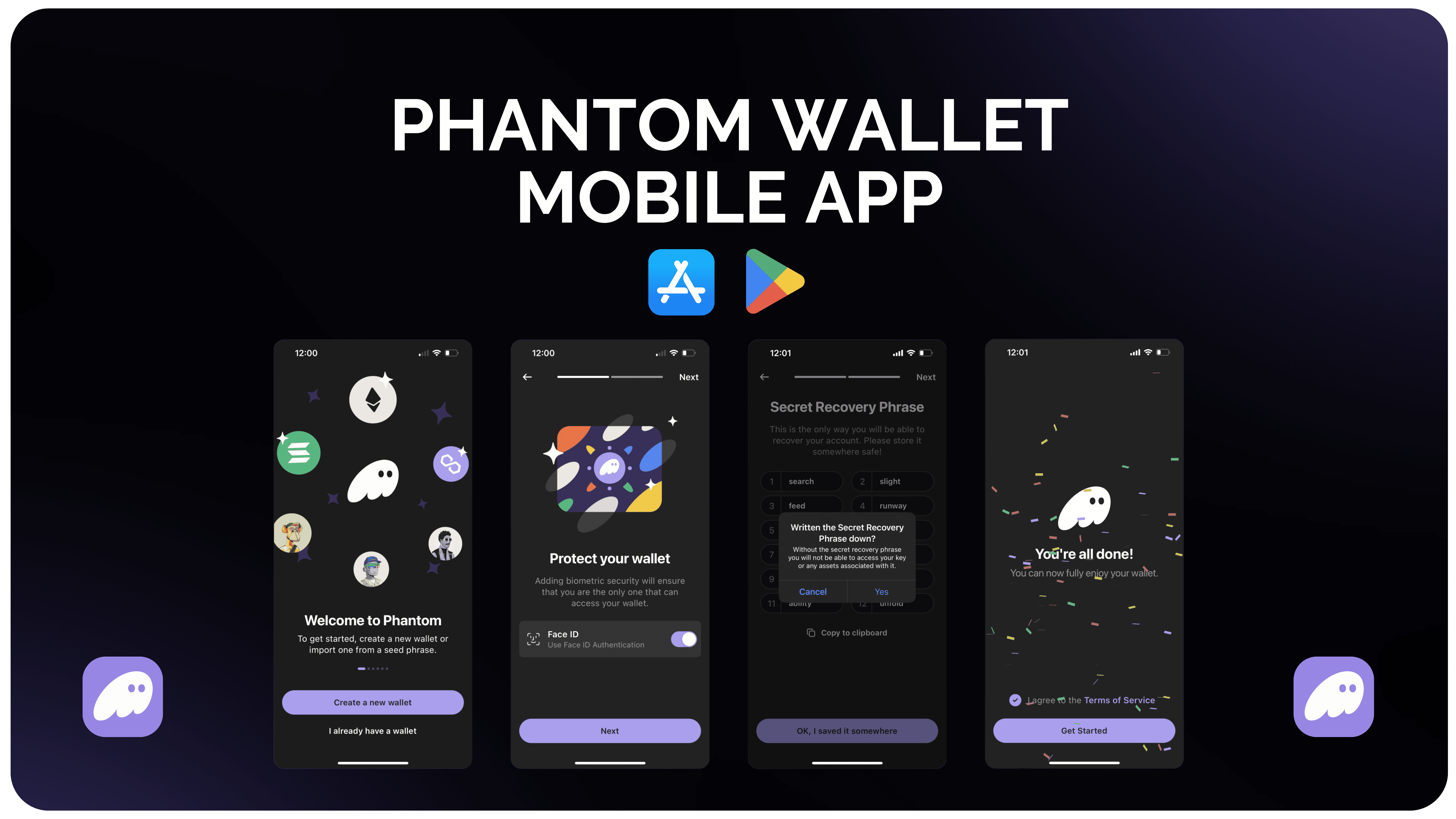 how to setup phantom wallet mobile app for ios and android