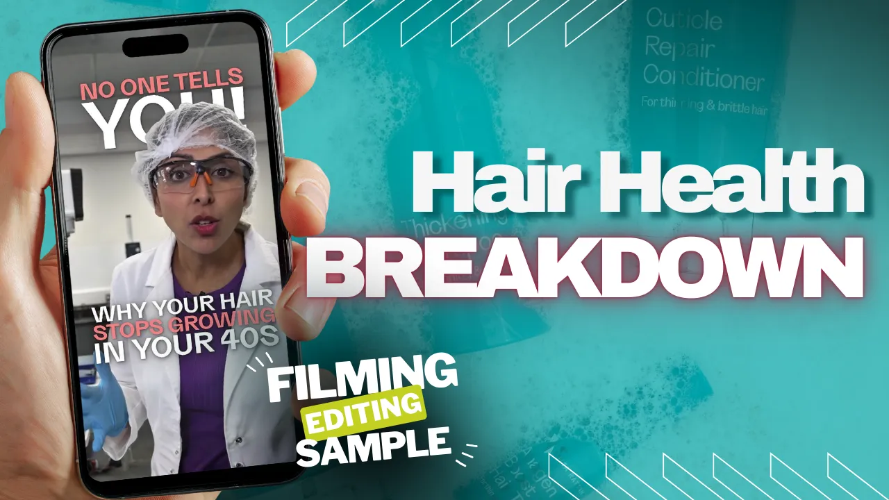 Expert-led beauty and wellness social media video produced by a professional video production company in London.