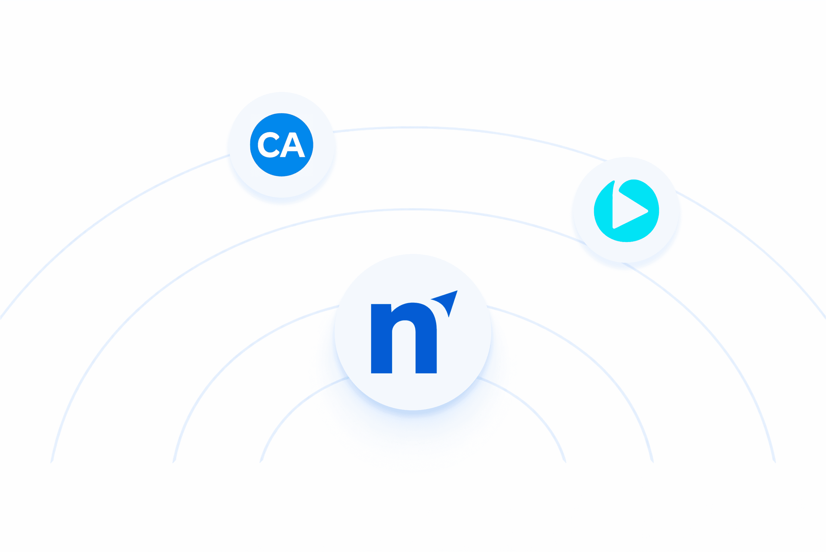 Logos of tools outward, illustrating easy integration with no engineering required.