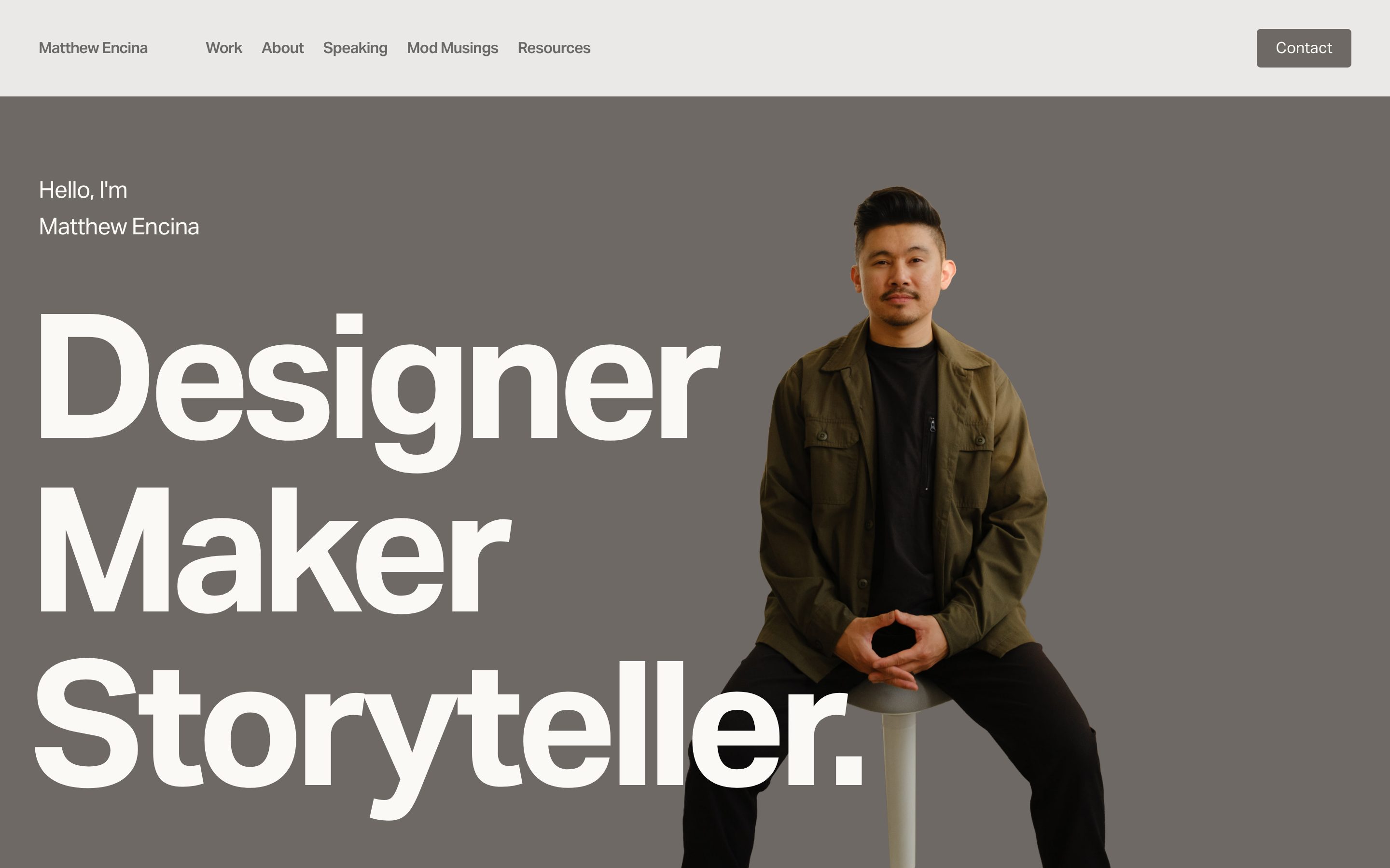 Matthew Encina live website screenshot