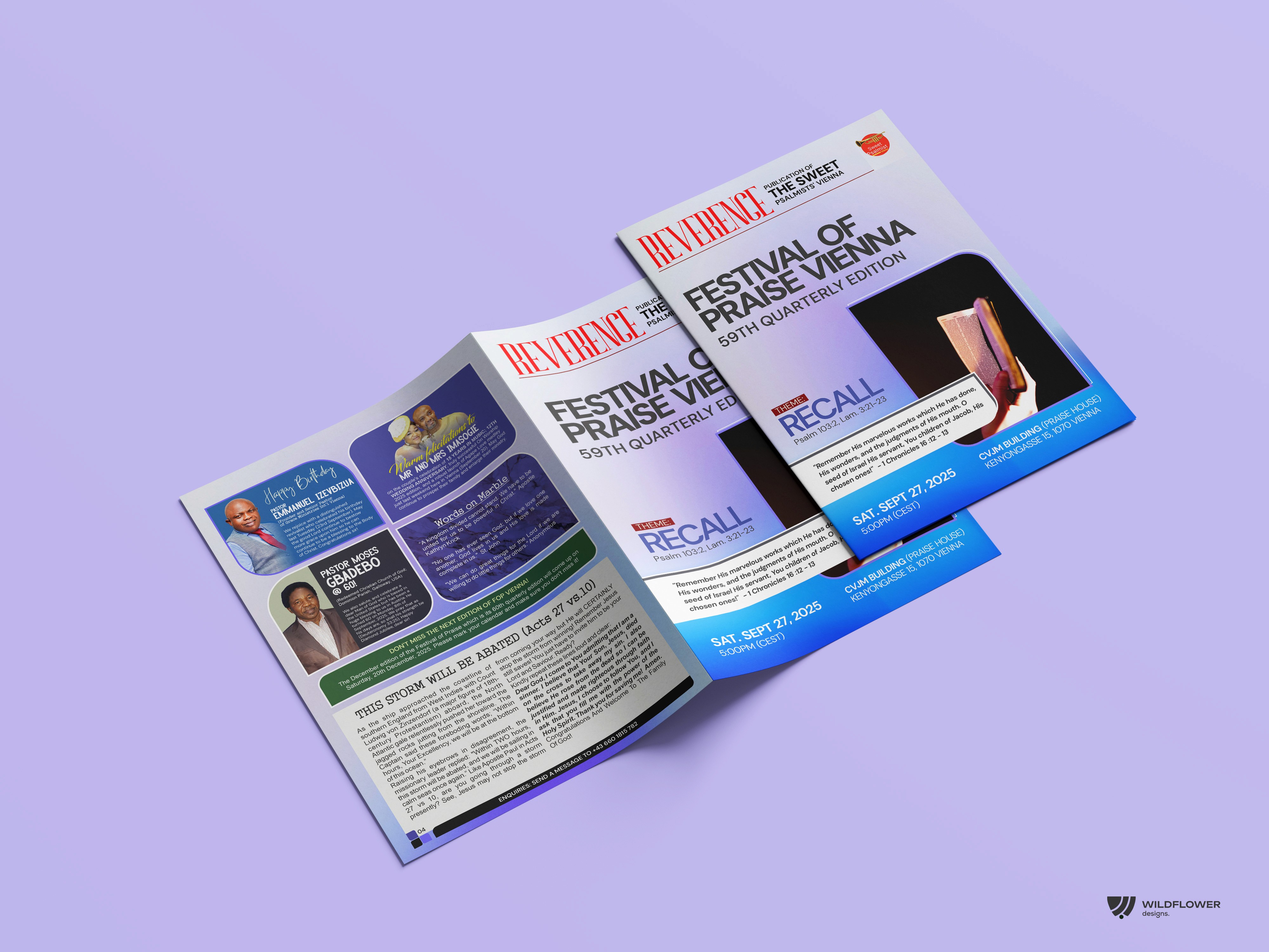 Festival of raise newsletter design