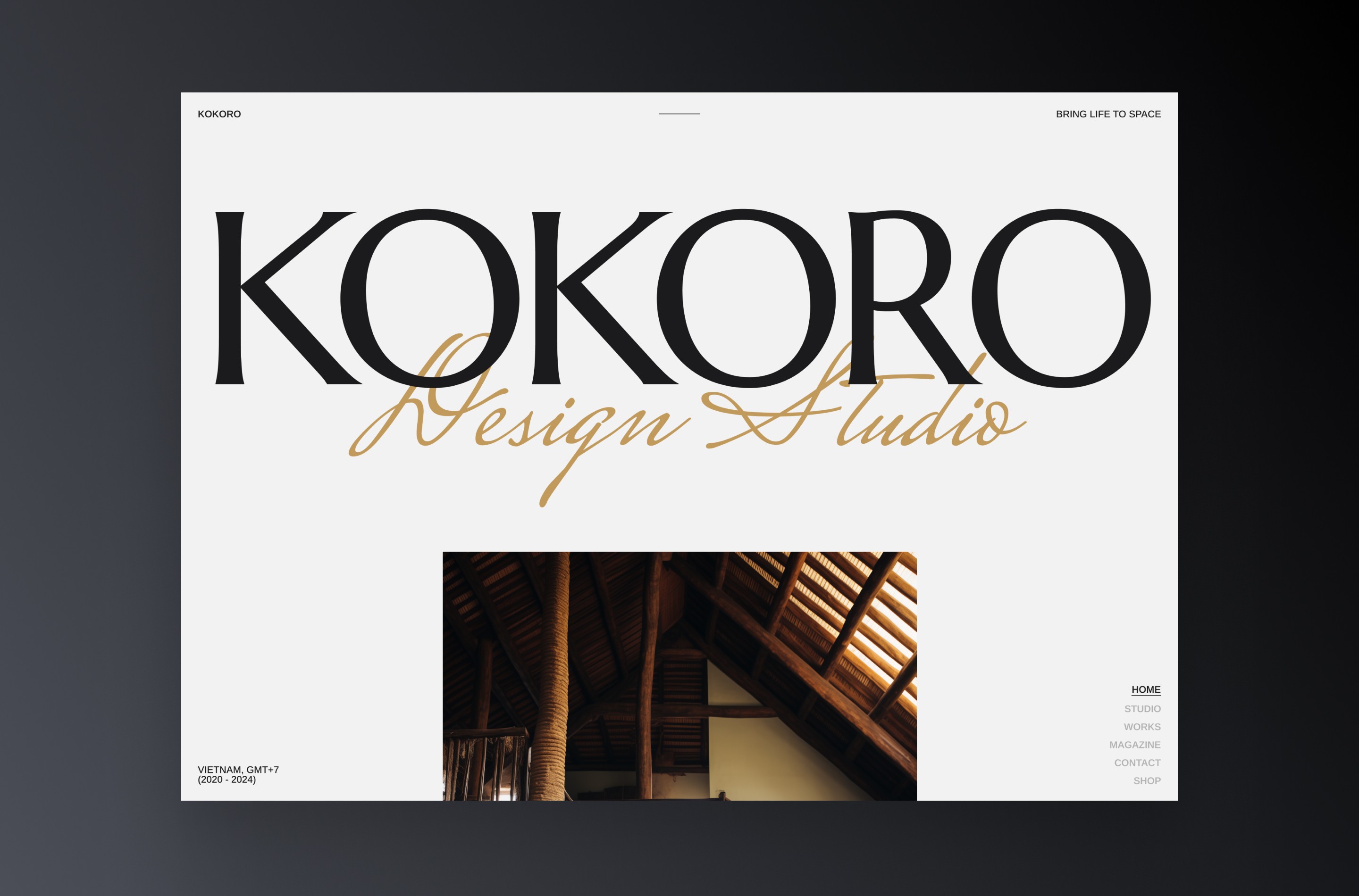 KOKORO — 作品集网站设计灵感
