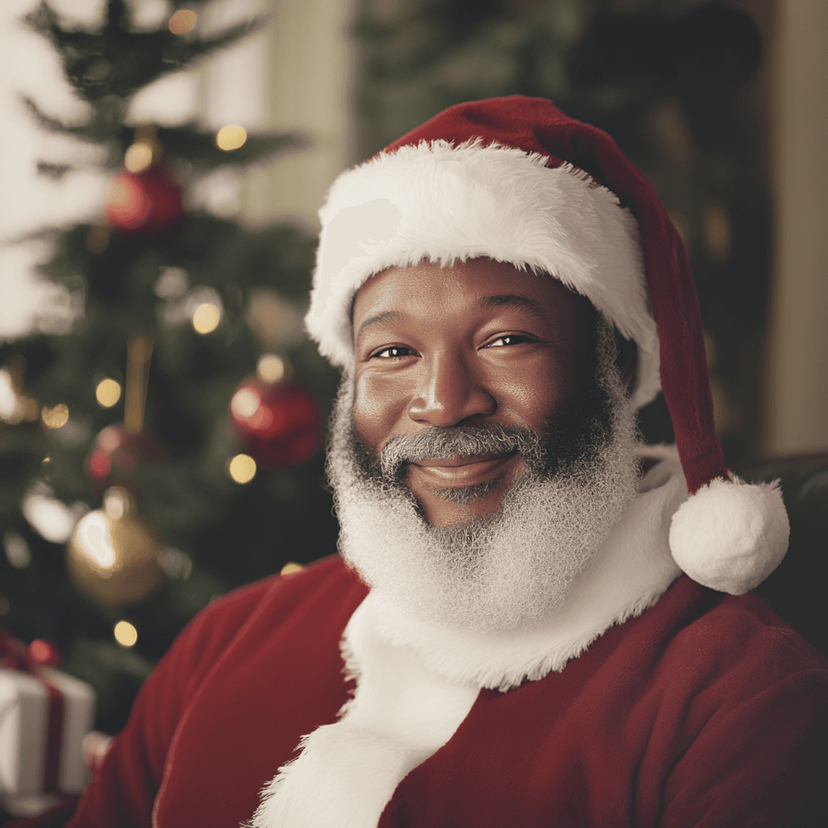 Father christmas smiling