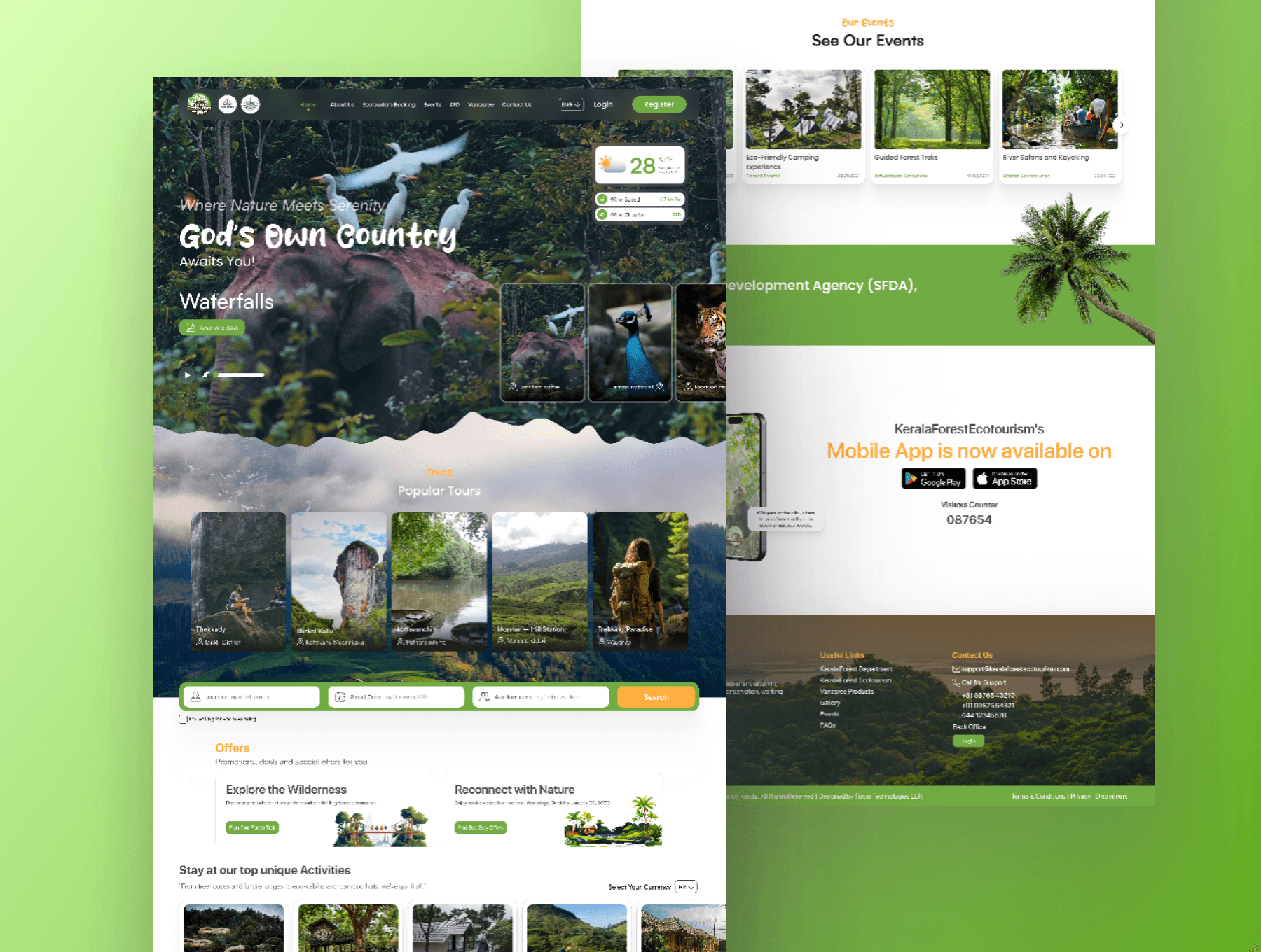 Eco-Tourism desktop UI