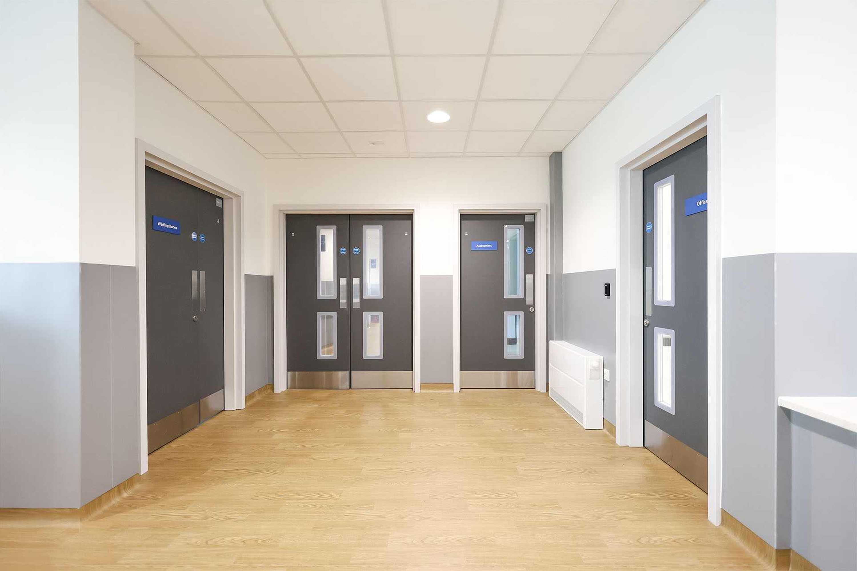 A range of single and double Hygidoors at The Urgent Care Centre at&nbsp;Royal Berkshire Hospital