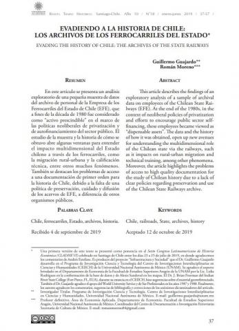 Evadiendo a la historia de Chile: Los archivos de los Ferrocarriles del Estado