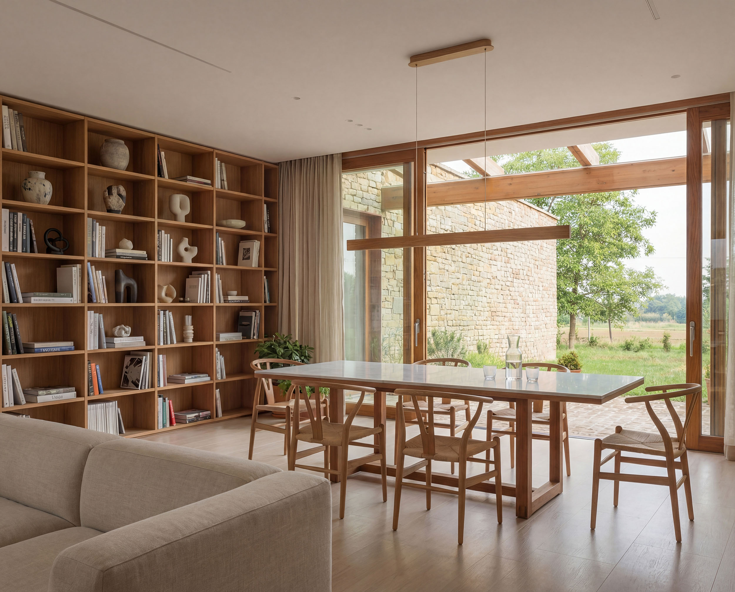 Workshop made of bright wood