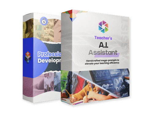 Visual of the Complete Teacher Bundle that packages the Professional Development Pack with additional resources like a Teacher’s AI Assistant and Ultimate Teacher Planner, presented with a significant limited-time offer.