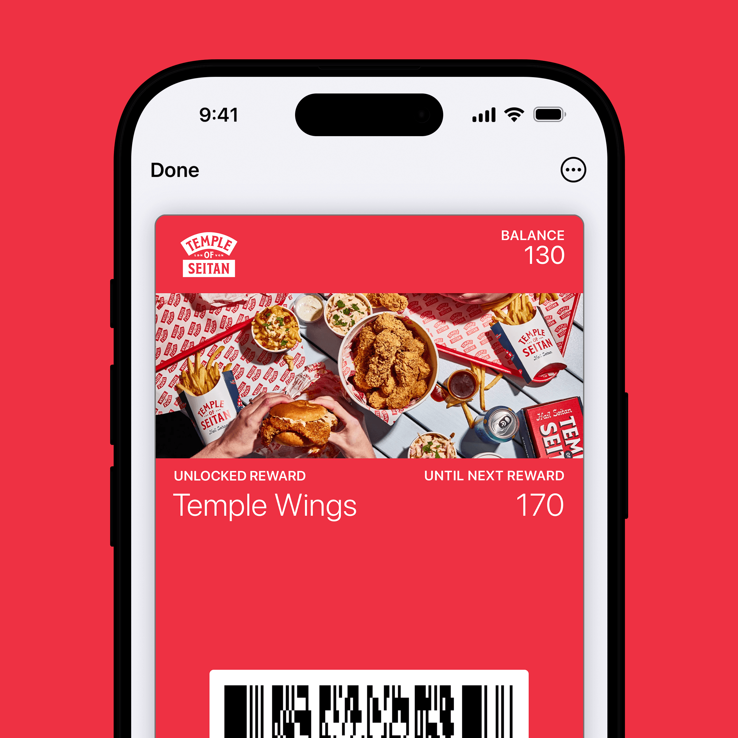 Digital rewards card example designed with Perkstar to attract new customers