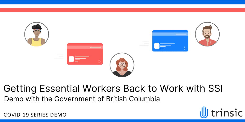 Government of British Columbia COVID-19 demo showing digital credential sharing between users