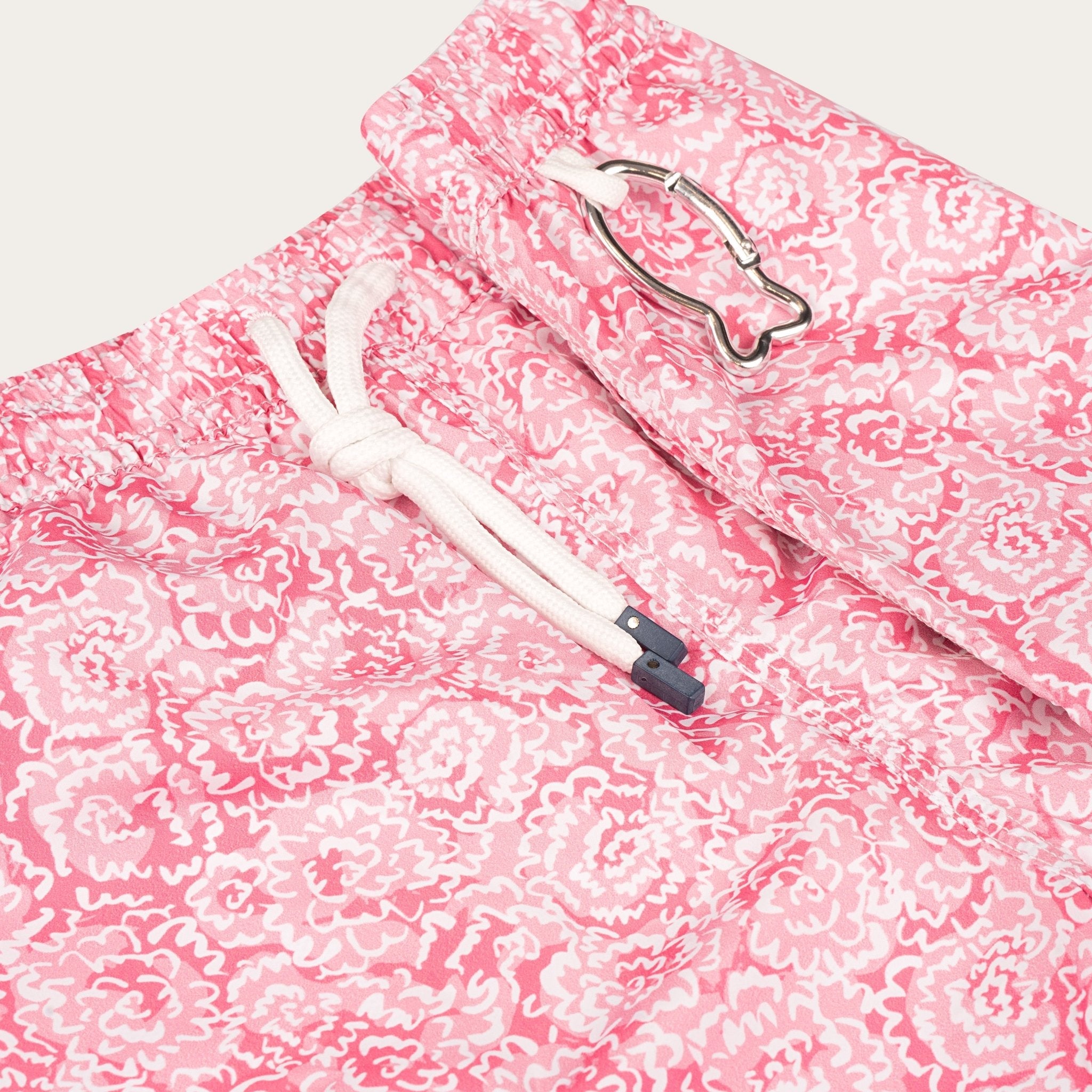 Madeira – The Sustainable Swim Trunk – Floral Pink / White - Mandelli UK