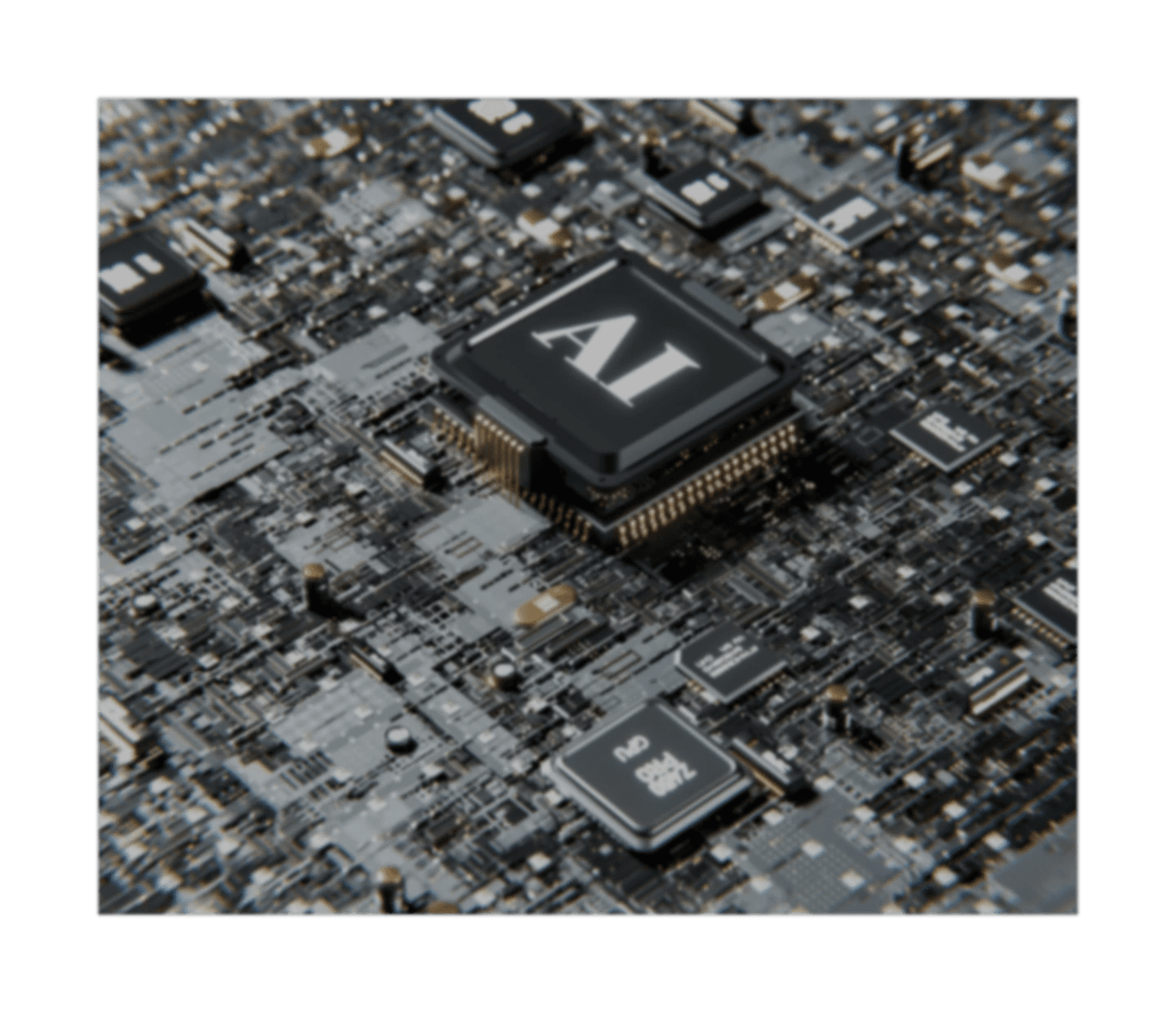 a computer chip with the letter a on top of it