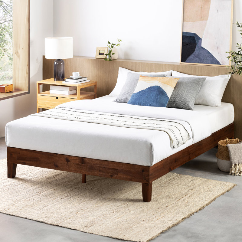 Optimize your space with the amaryn solid wood bed, perfect for work or relaxation.