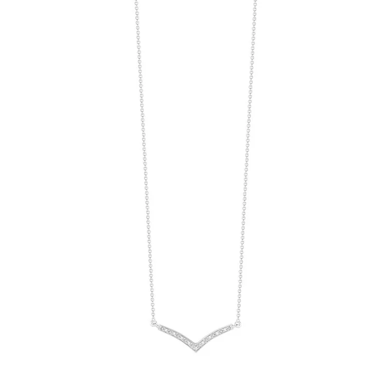 Collier en or blanc 375 serti de diamants
