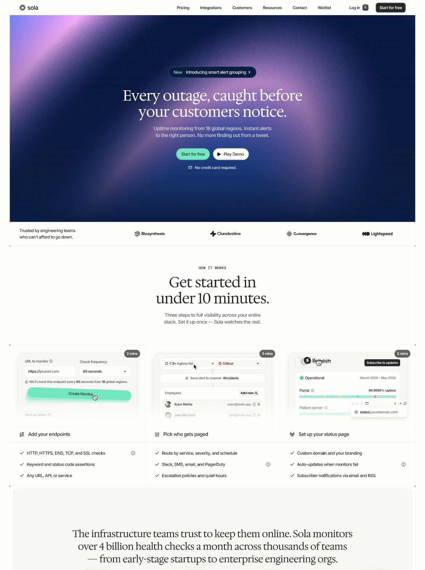Sola Framer SaaS Template Home Preview