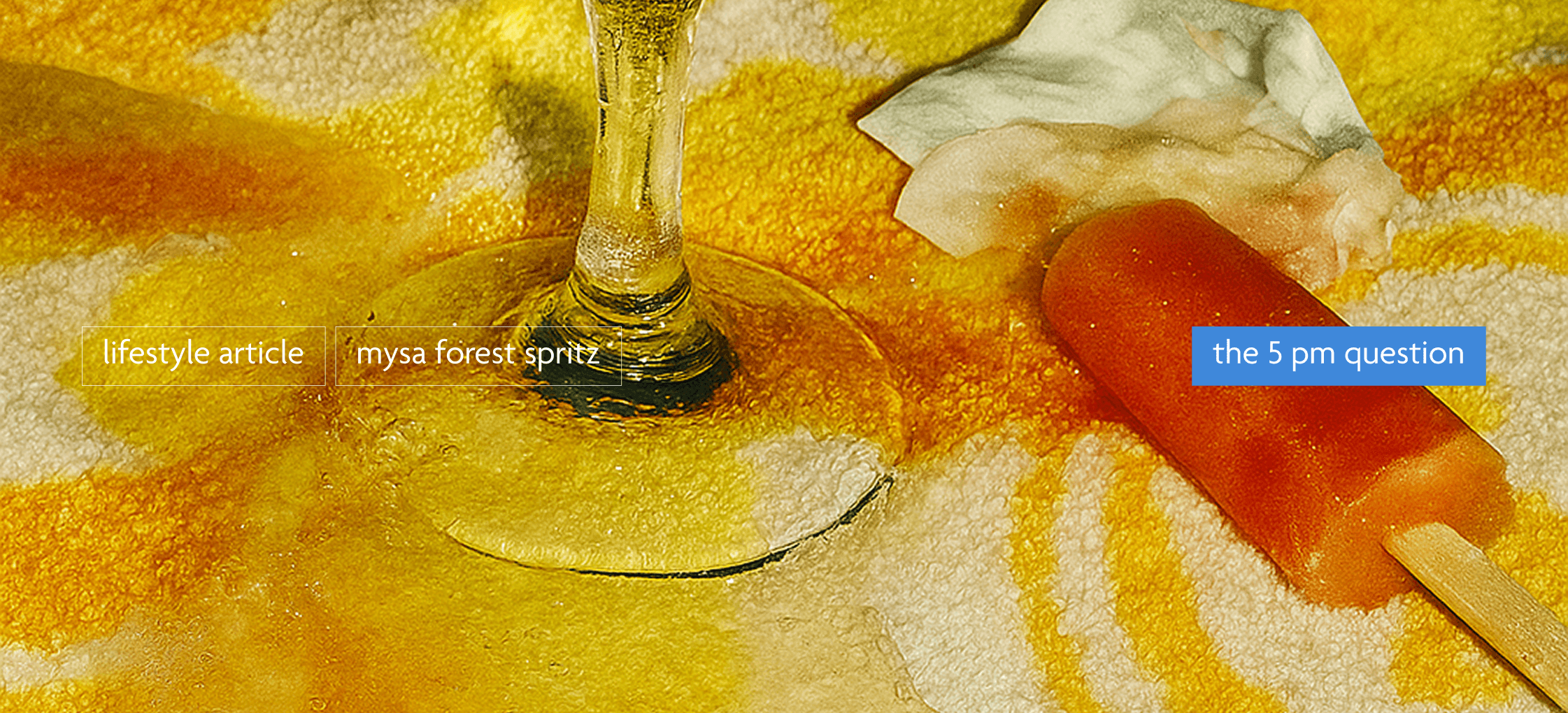 ice cream and mysa on yellow blanket