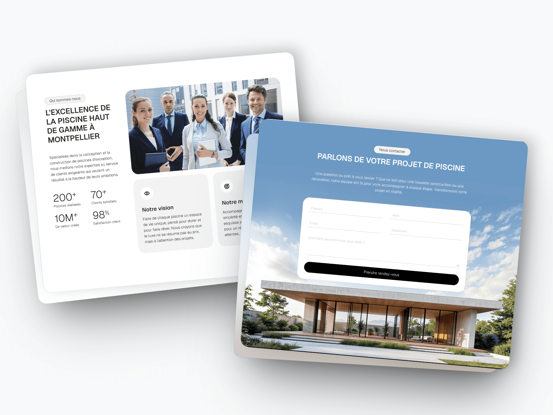 site web entreprise piscine Montpellier