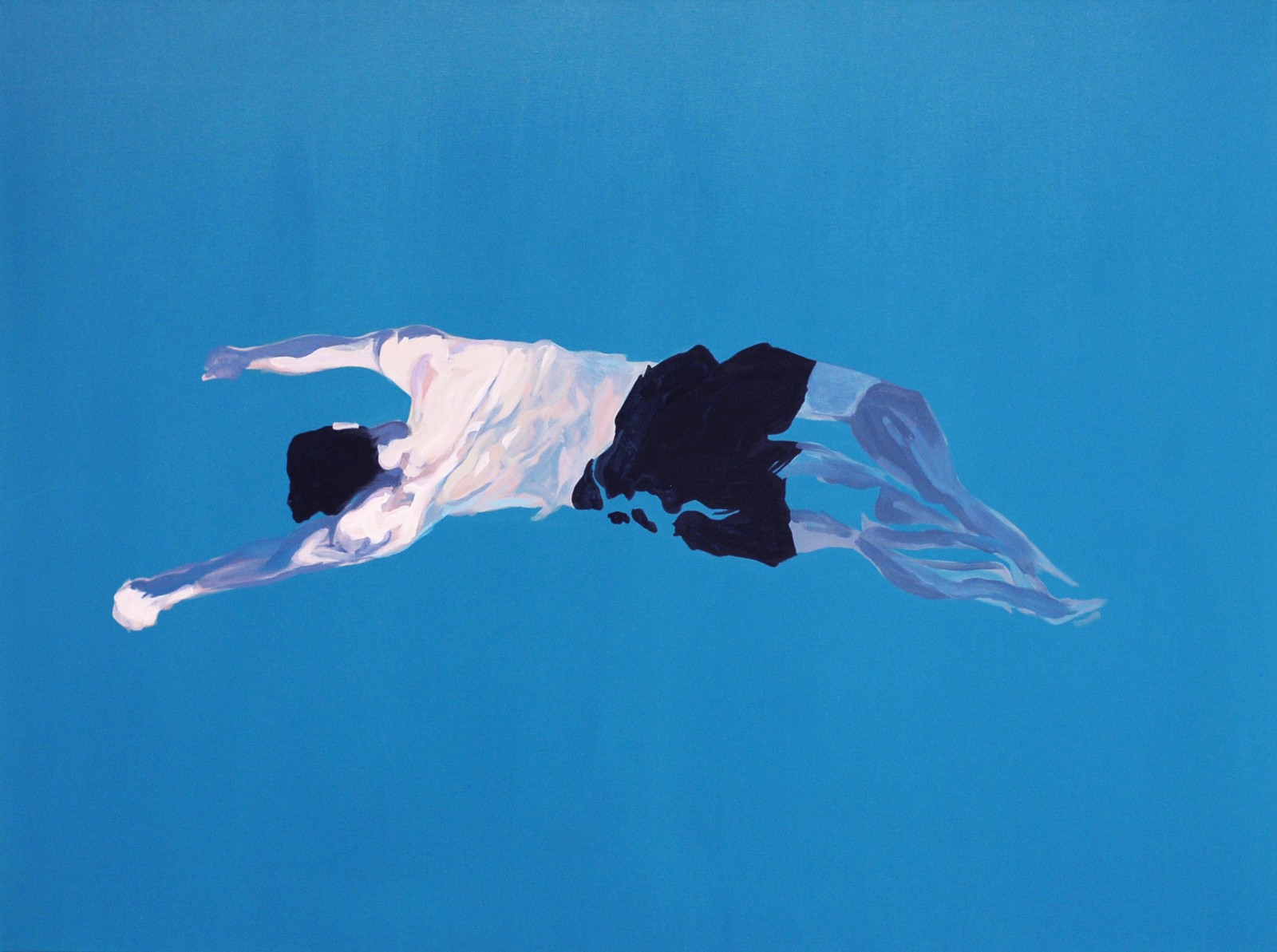 Flottant n°12, Acrylique sur toile, 130 x 97 cm, 2021