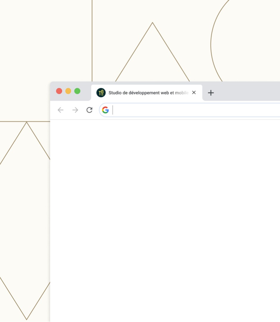 Design d'un navigateur web, avec un favicon minimaliste