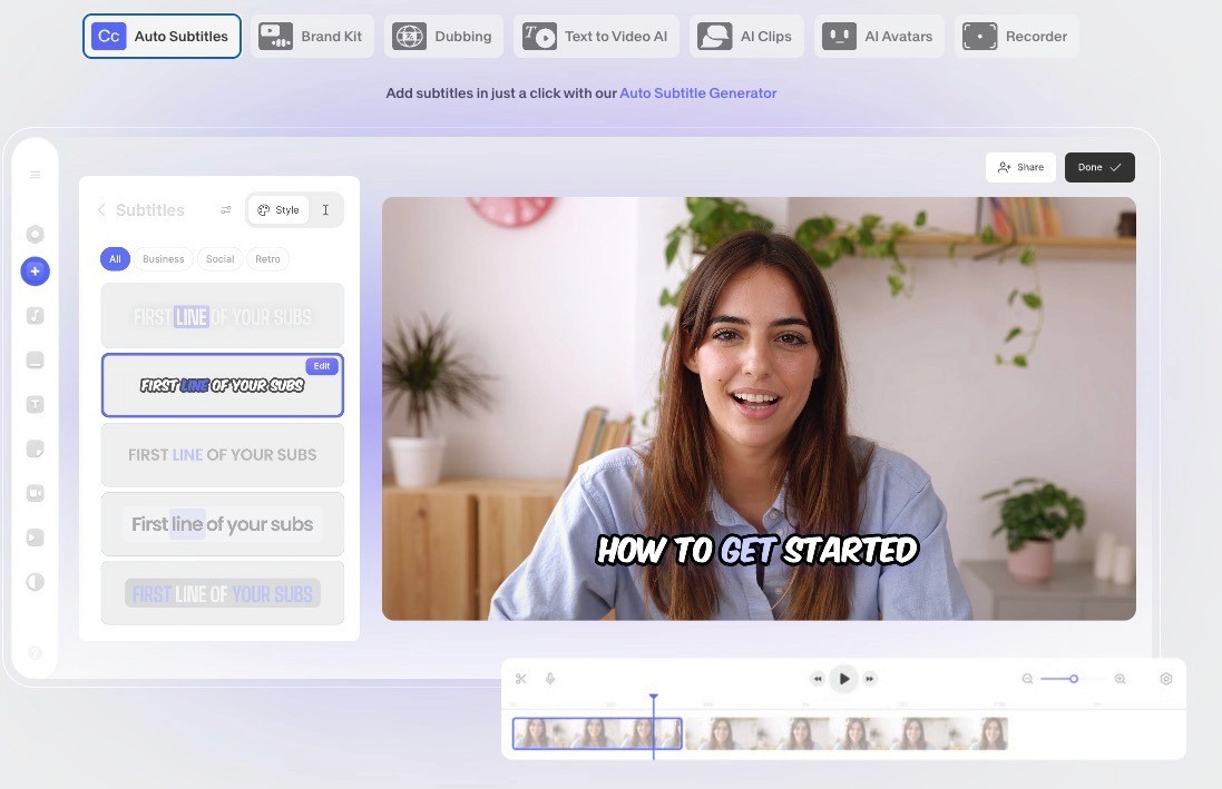 Veed auto subtitle generator