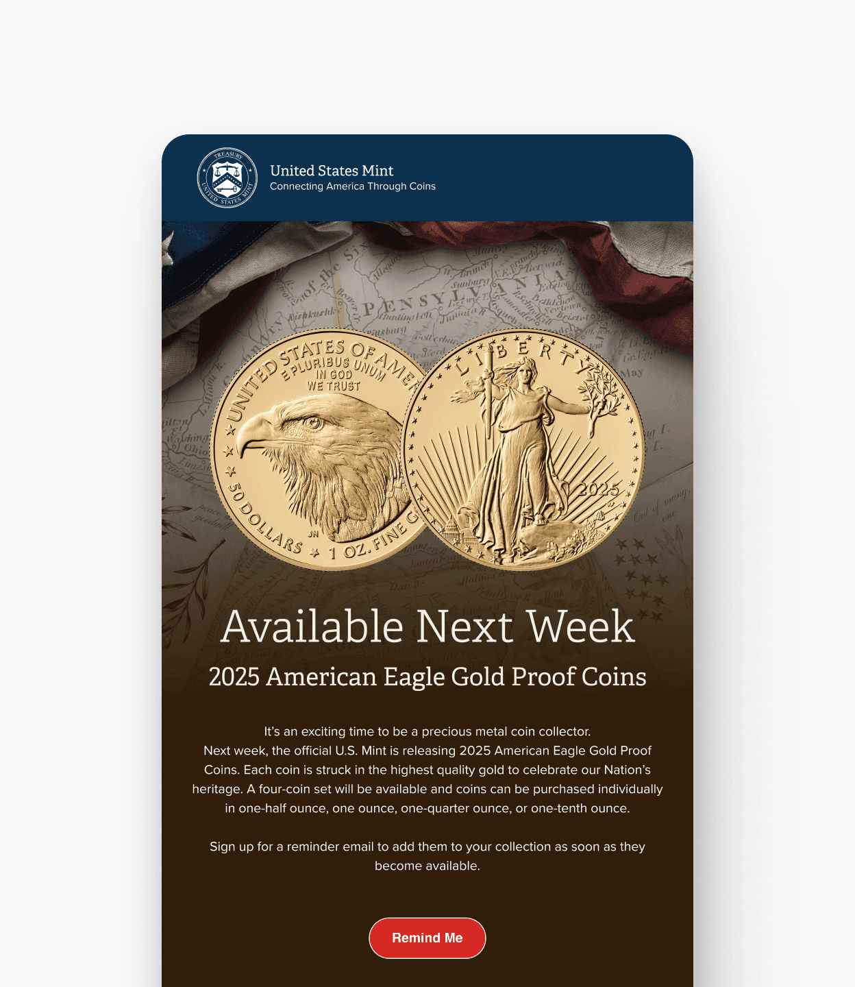 An example of the updated email templates.