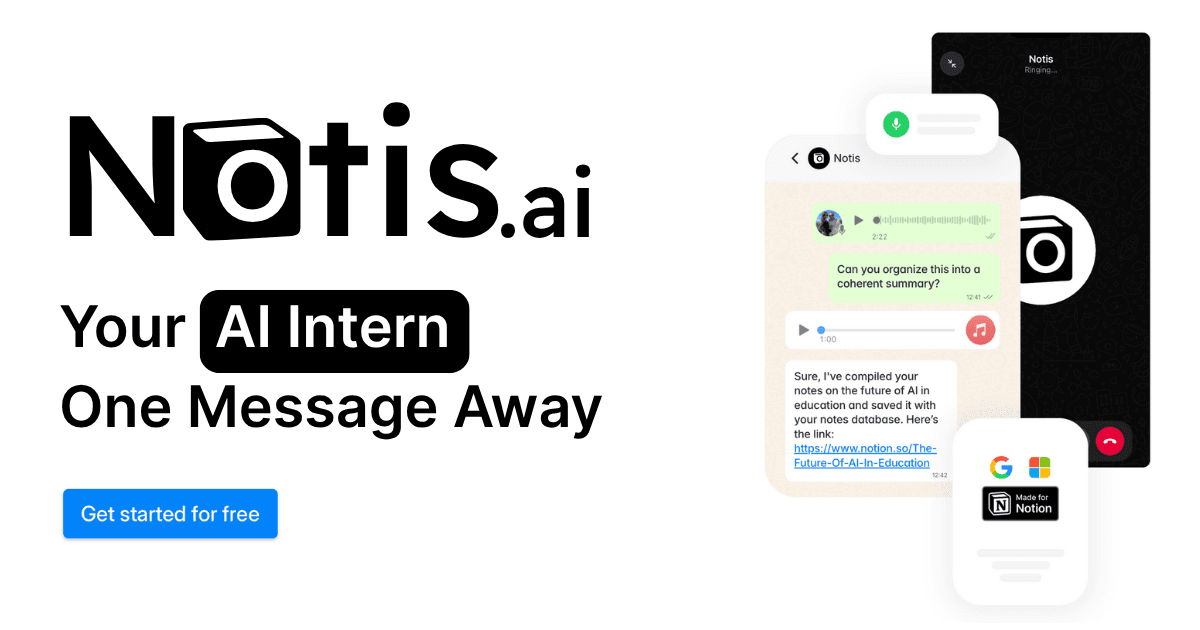 Your AI Intern, One Message Away | Notis