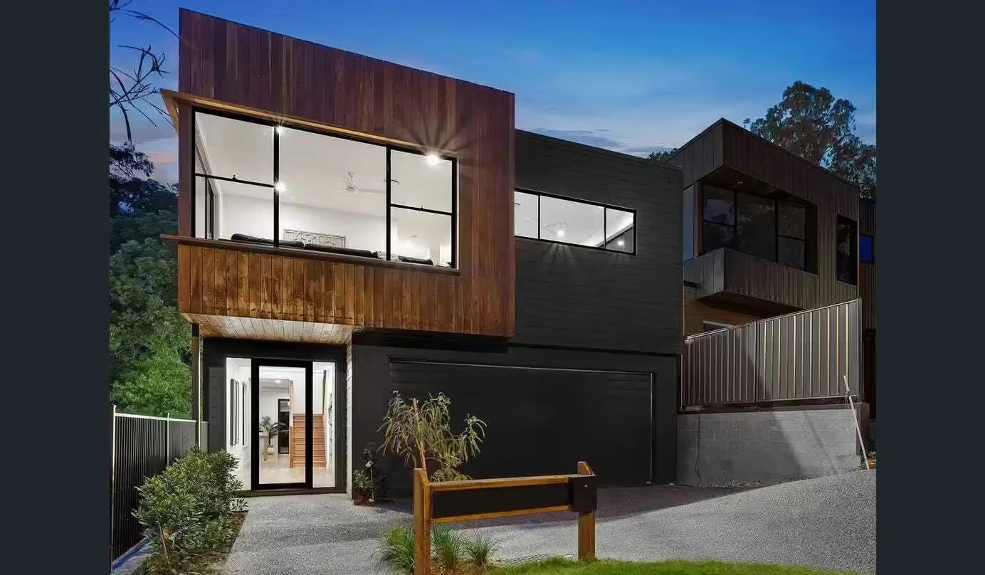 Front facade of Jacaranda House in. Brisbane