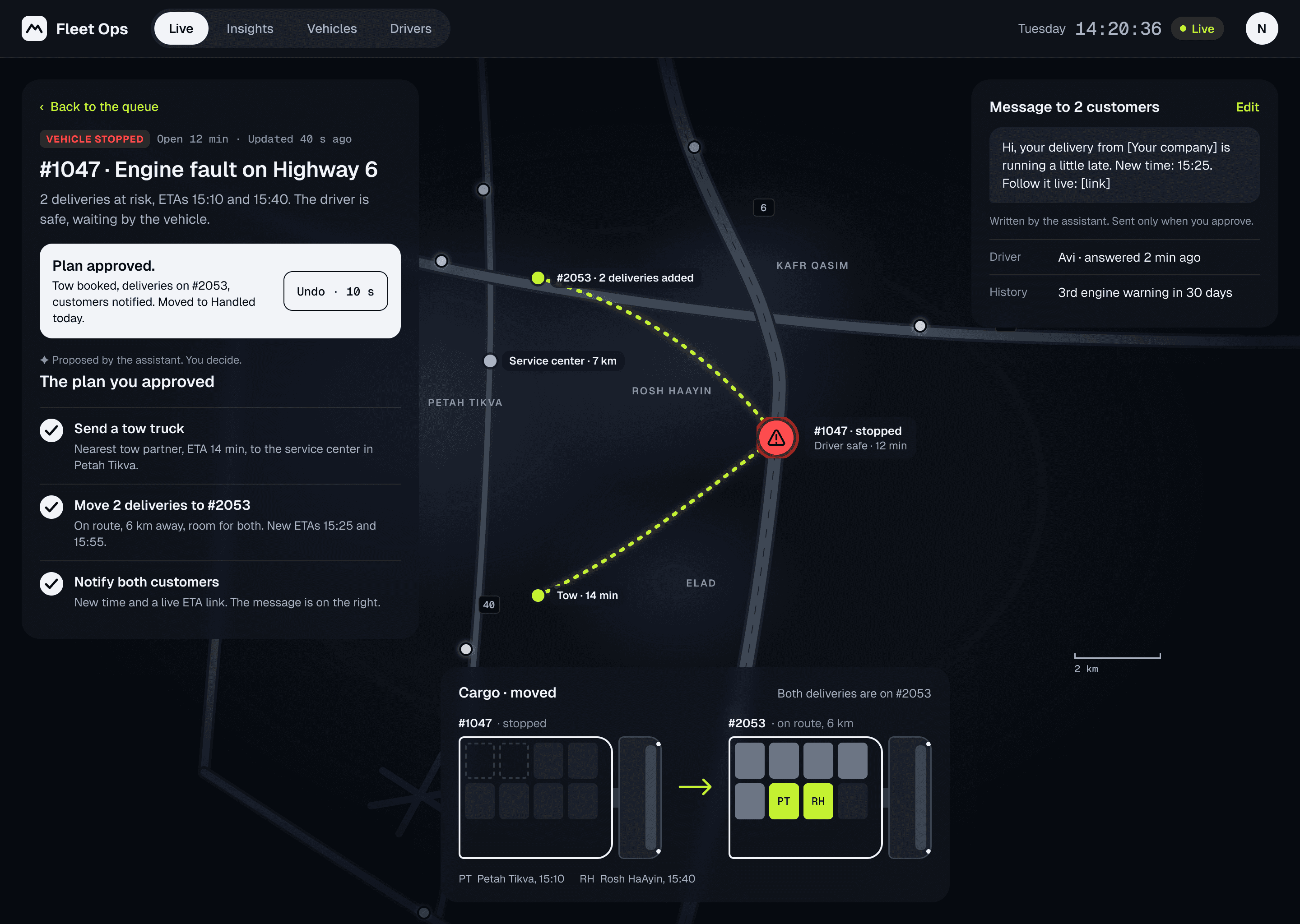 Fleet Ops resolution plan after manager approval.