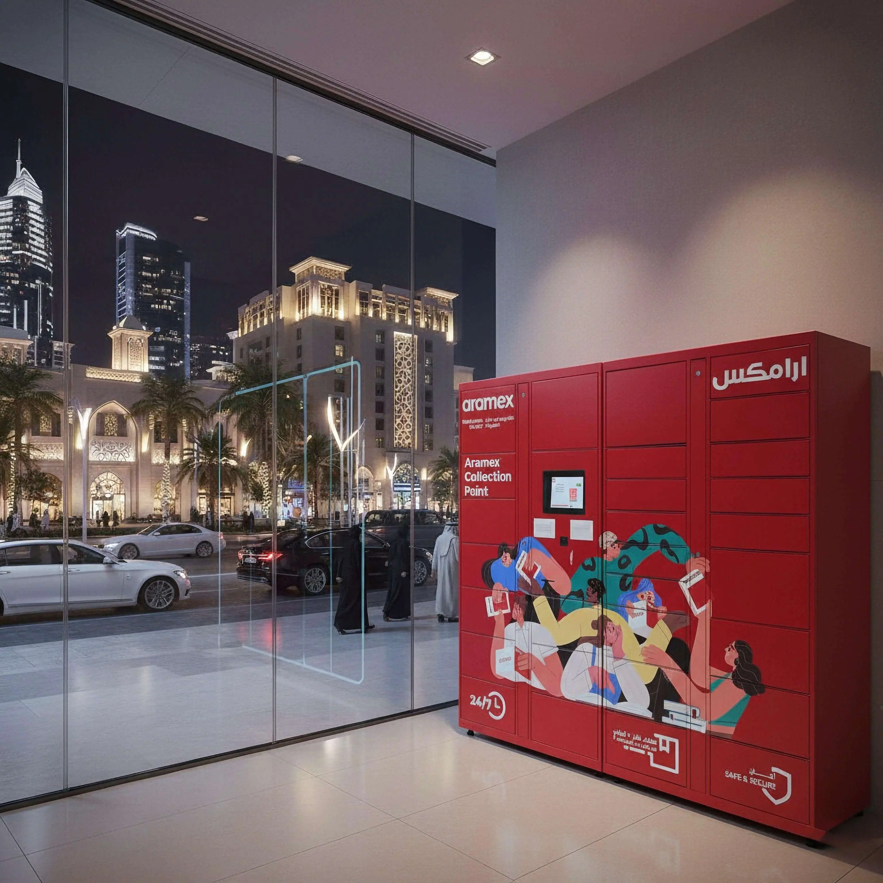 Click and collect parcel lockers with custom branding and POS integration