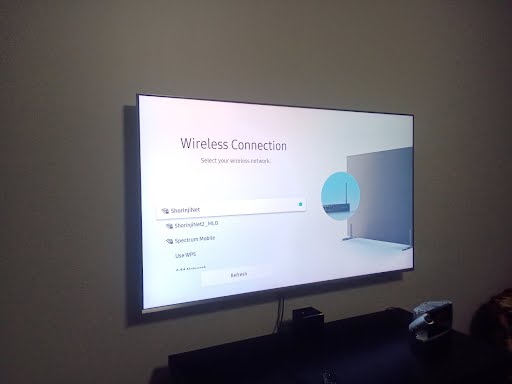 Mounted TV interior