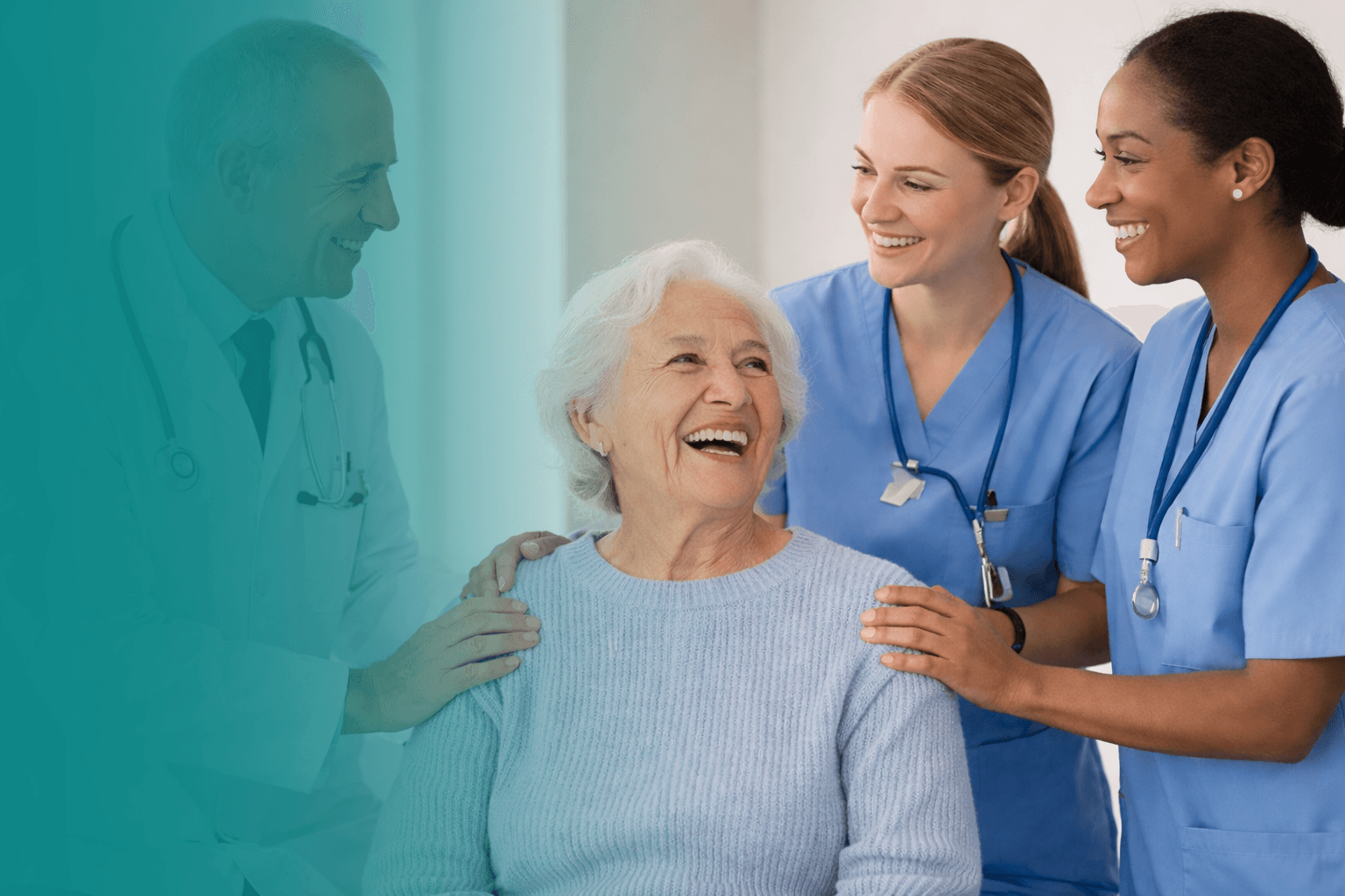 woman in blue tank top standing beside white wall