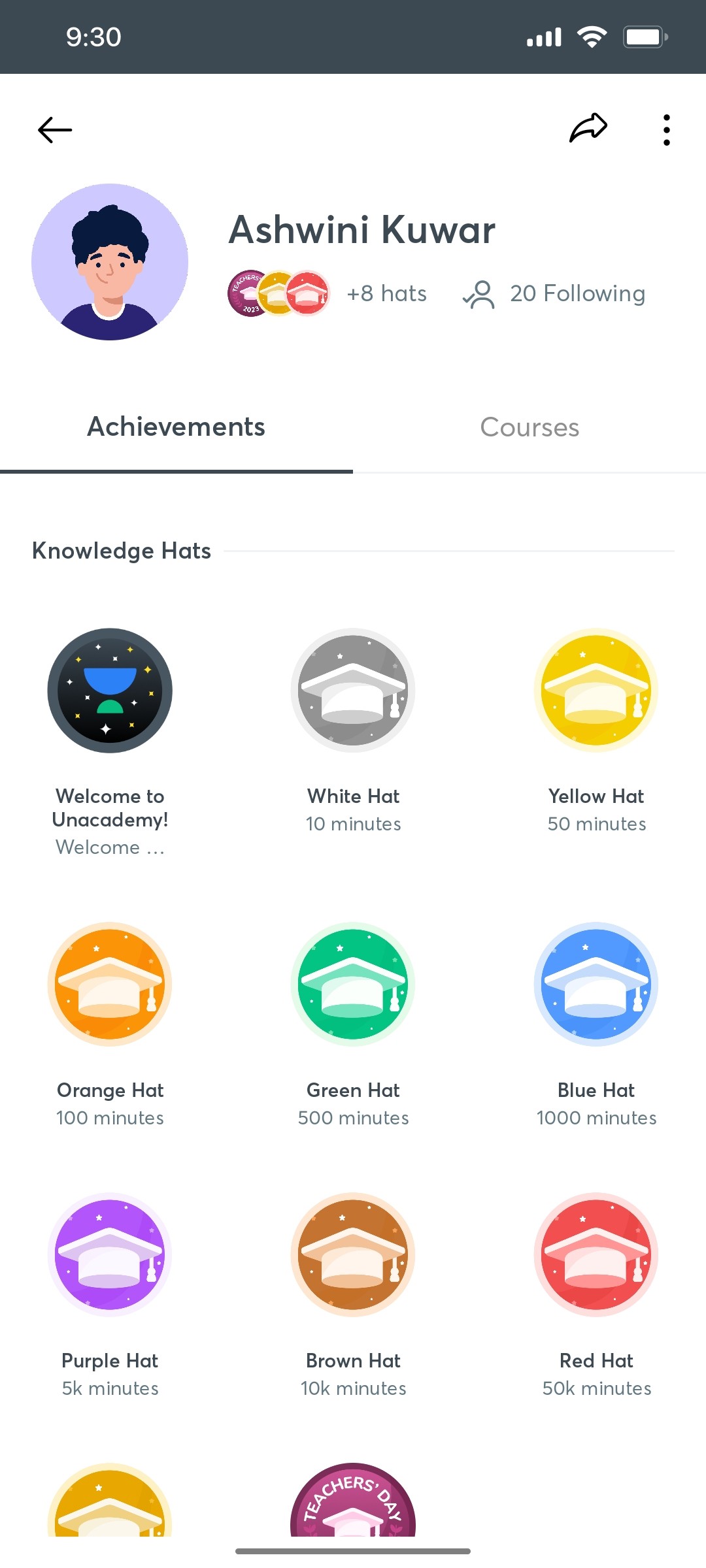 Unacademy Knowledge Screen