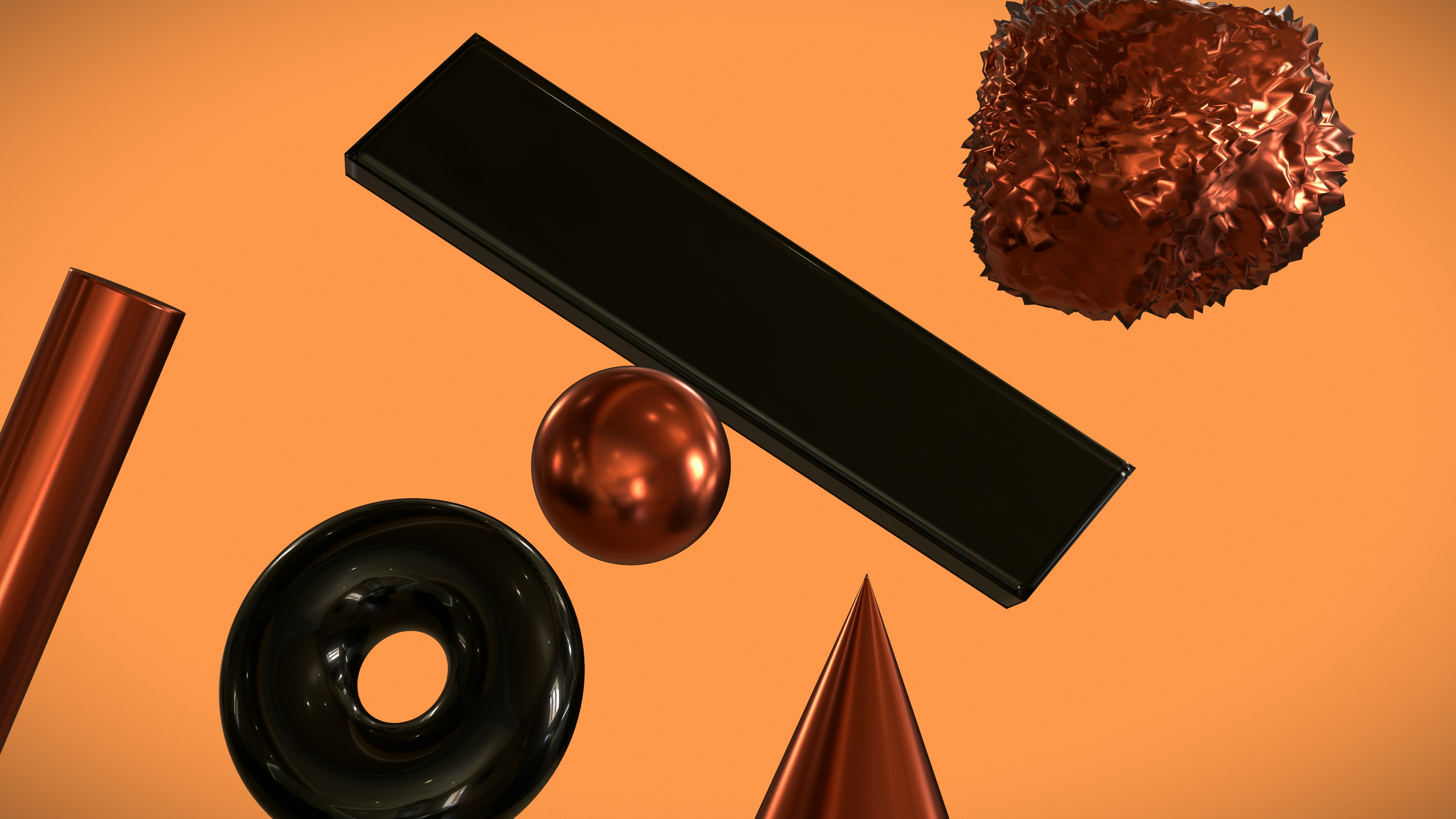 a chocolate donut, chocolate cone, and other chocolate items