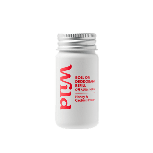 Wild roll-on deodorant refill bottle made entirely of VIVOMER. A highly functional, durable sustainable packaging alternative that eliminates single-use plastic waste in daily personal care routines.