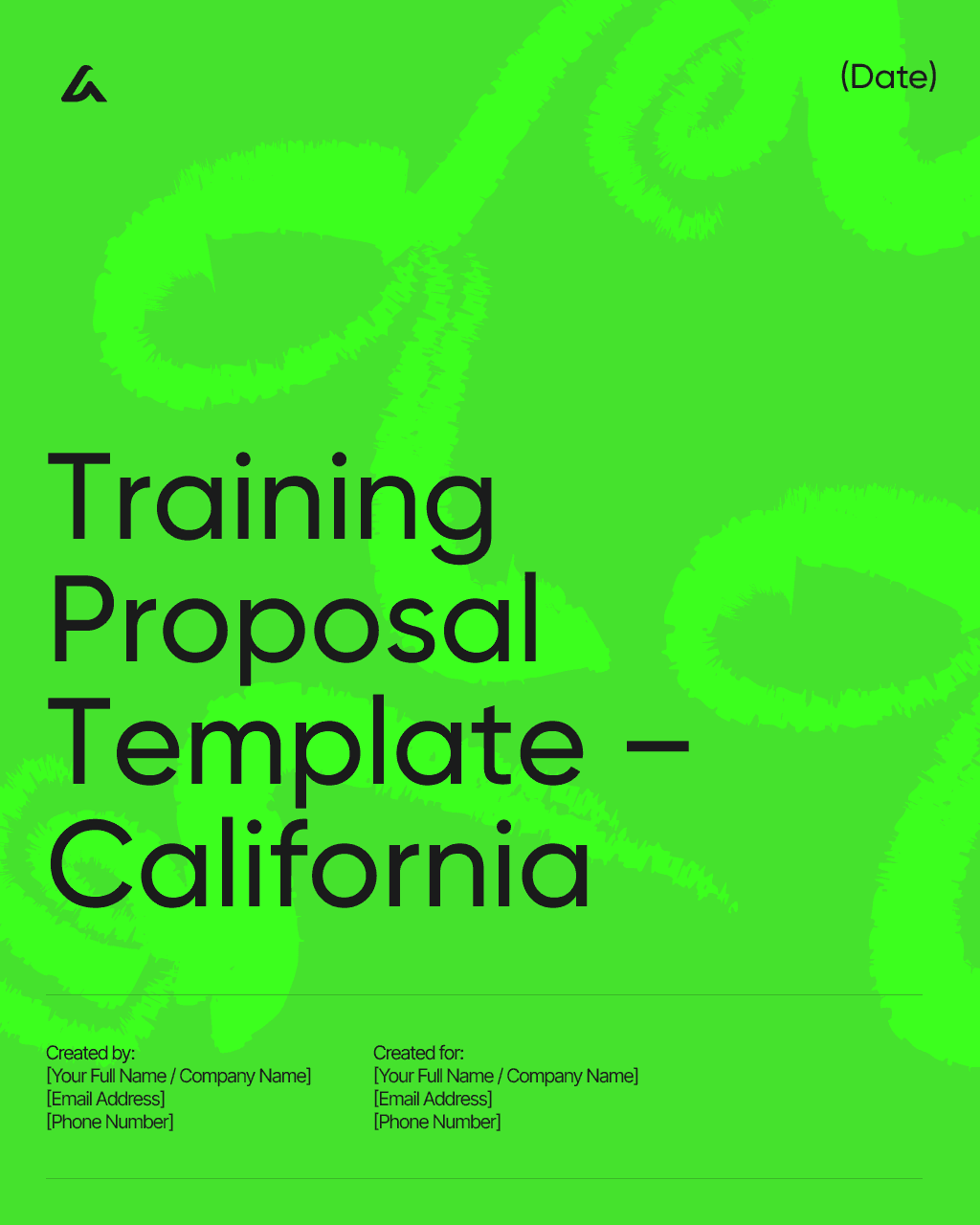 Training Proposal Template – California