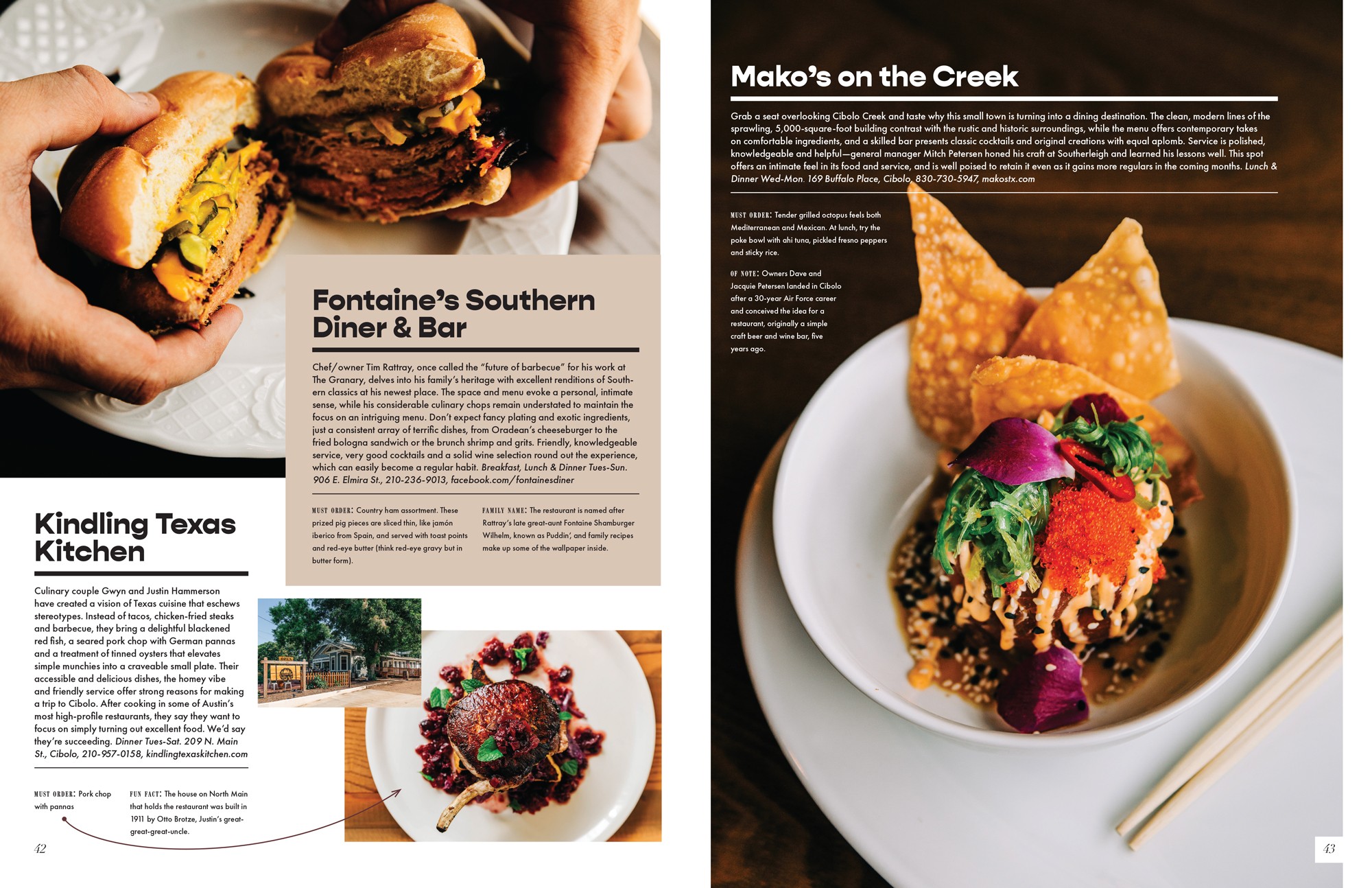 Magazine spread of food story