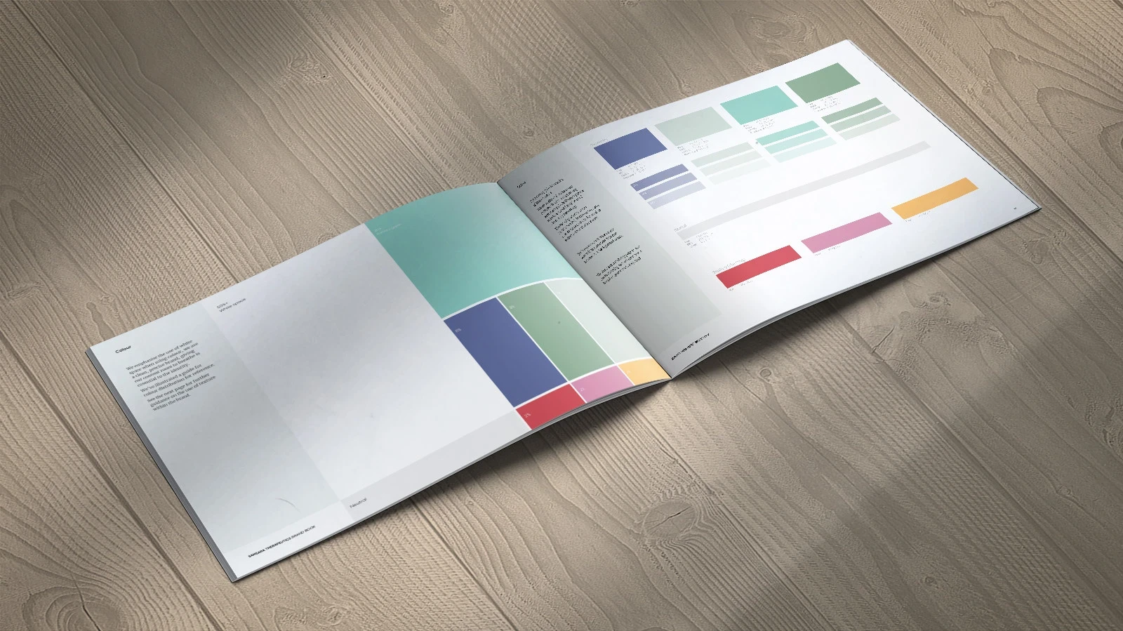 book open to color scheme