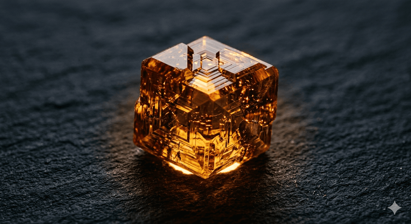 Single sugar crystal backlit on dark slate representing the precise neurological mechanism behind sugar cravings