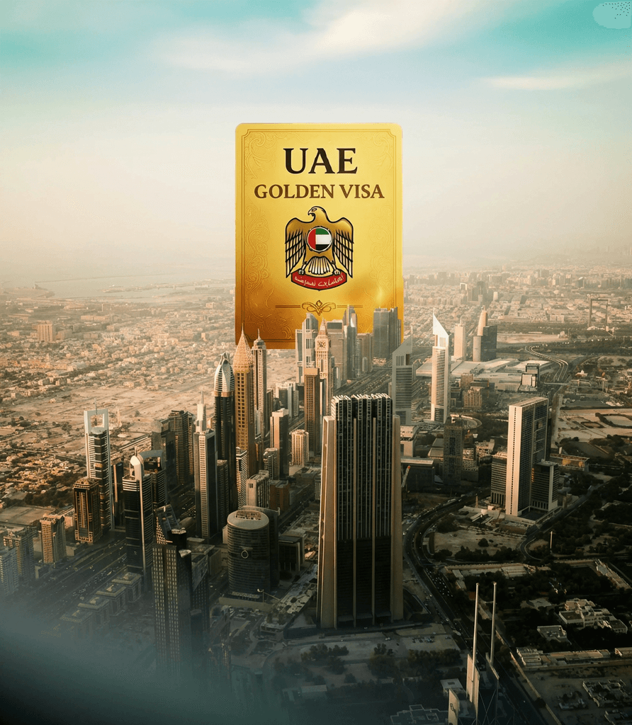 Man at golden visa service counter