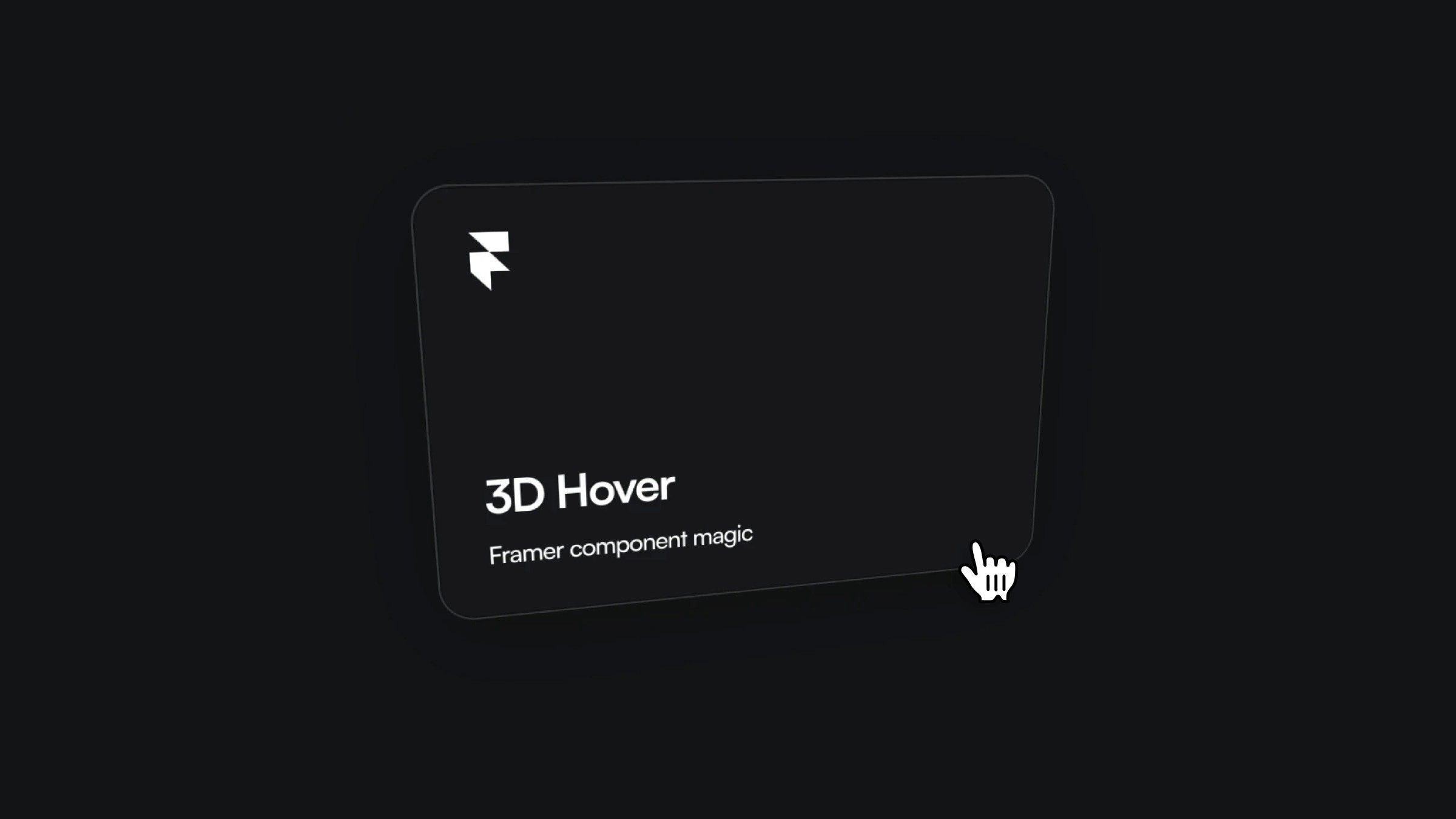 Interactive 3D hover card with Framer branding