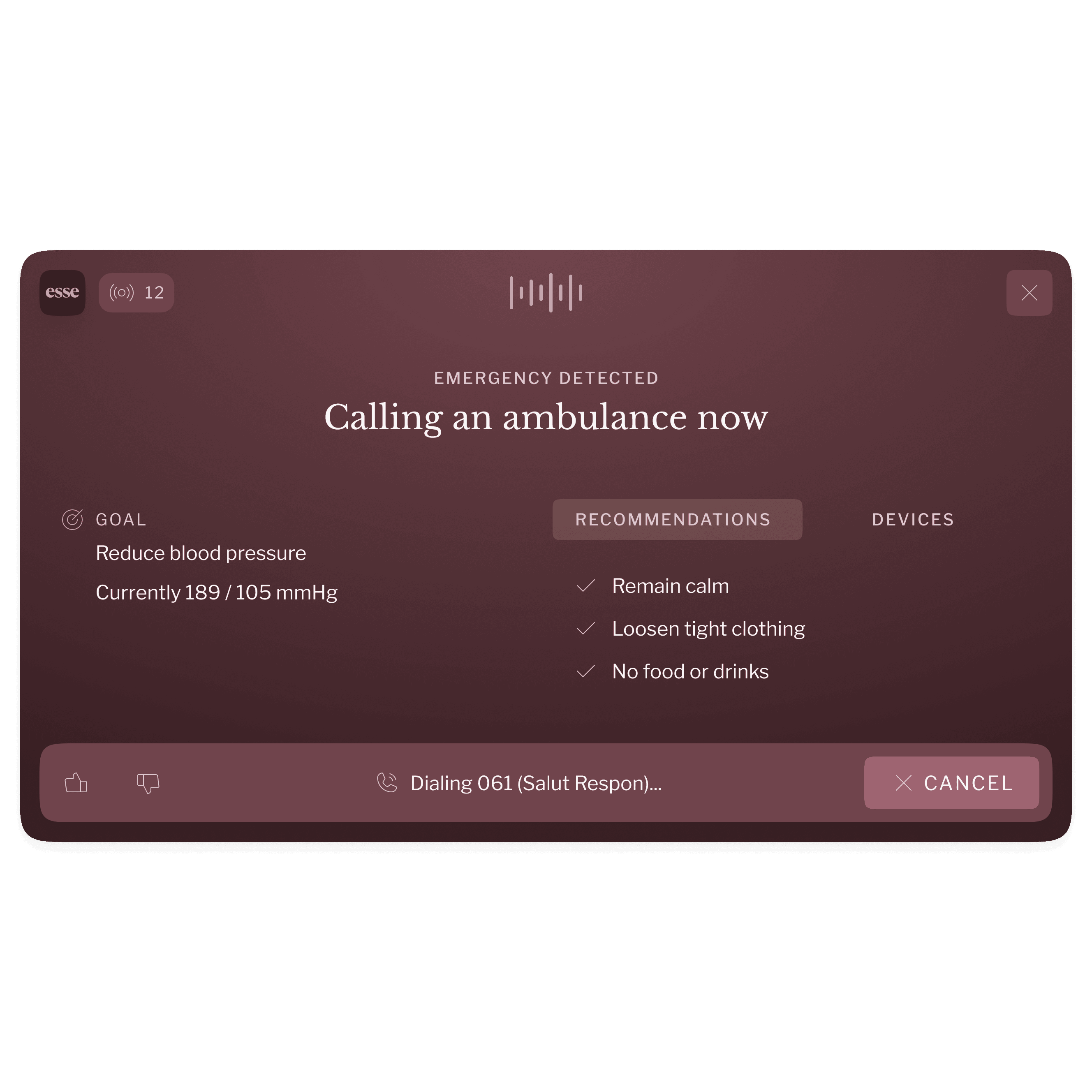 A screenshot showing the previous interface of a teleconsultation app, emphasizing a queue-based system and highlighting various interface problems such as a disorganized hierarchy and excessive prominence of rarely used features.