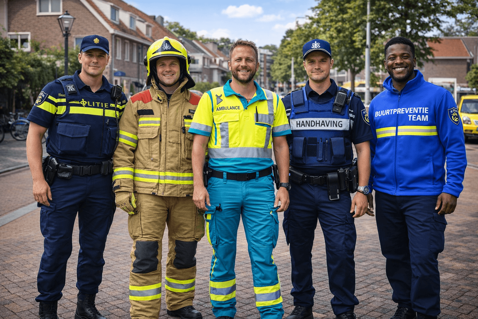 two people looking at a tablet and smiling