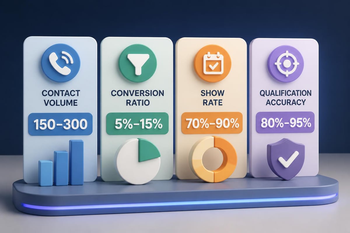 Sales appointment setter metrics dashboard