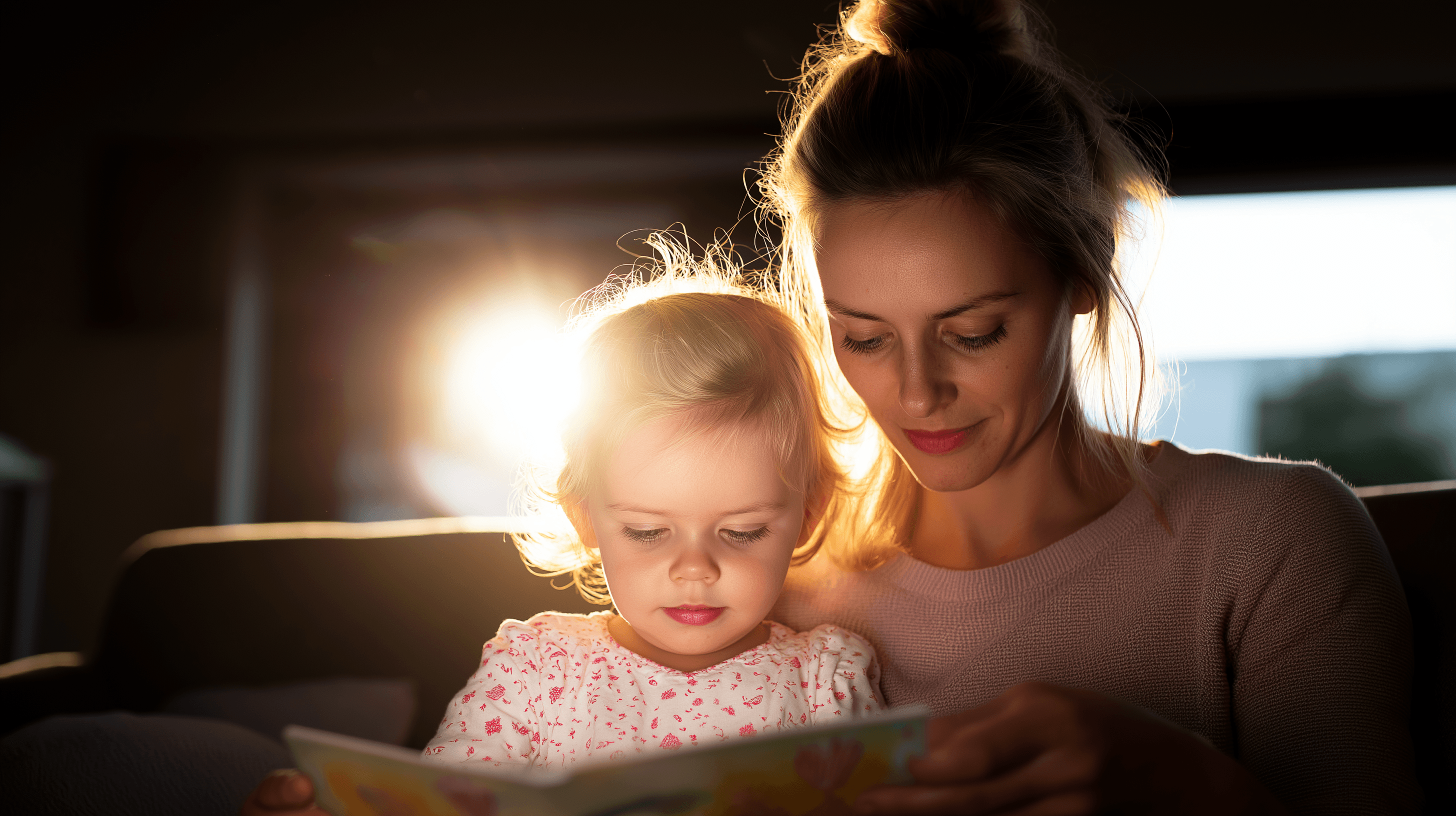 professional nanny engaging with children in a stylish, contemporary home