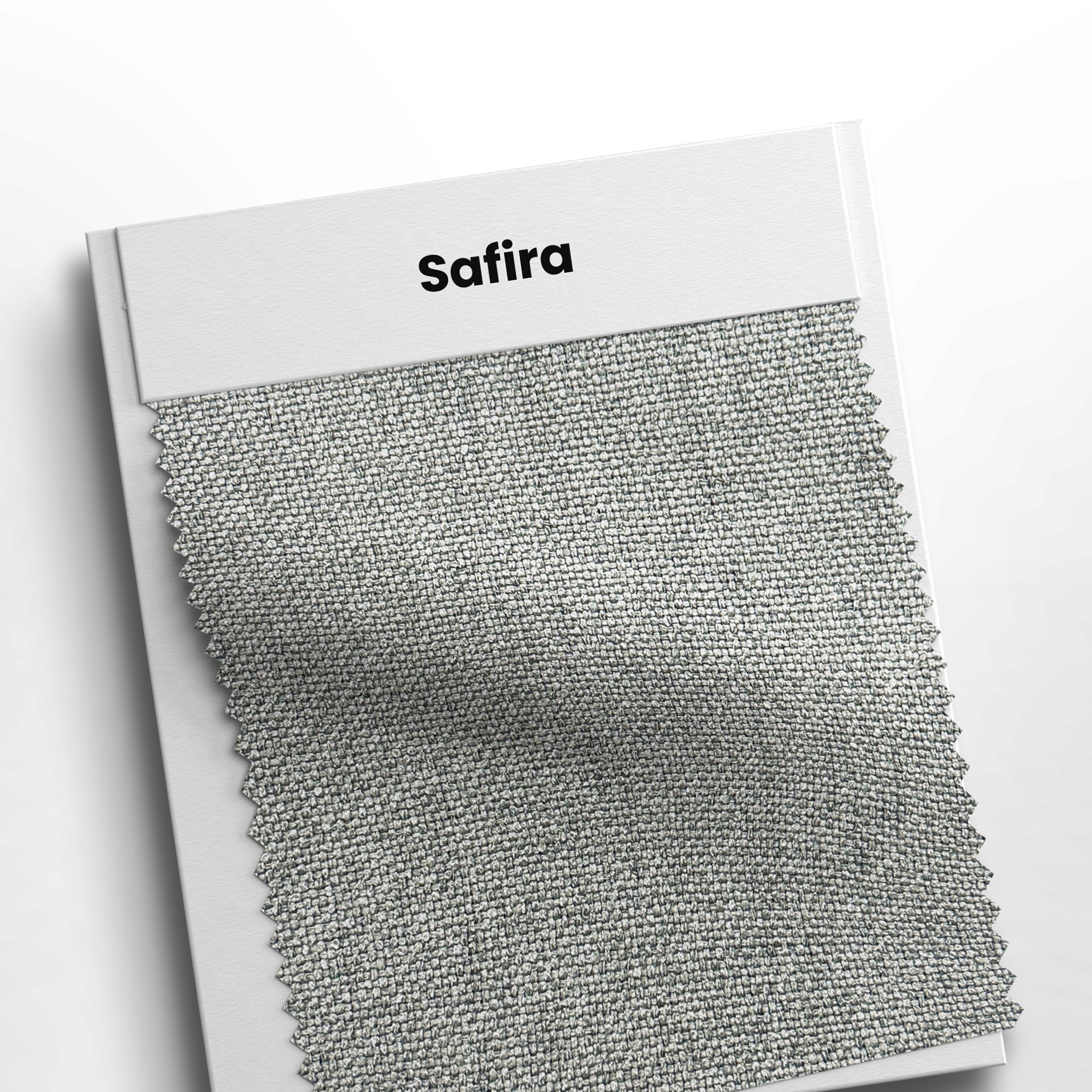 mostruario com tecido linho safira